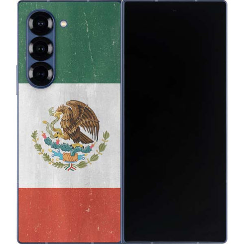 Mexico Flag Distressed Galaxy Z Fold6 Skin